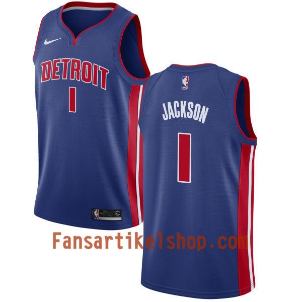 NBA Detroit Pistons Trikot Reggie Jackson 1 Nike 2017-18 Blau Swingman - Herren